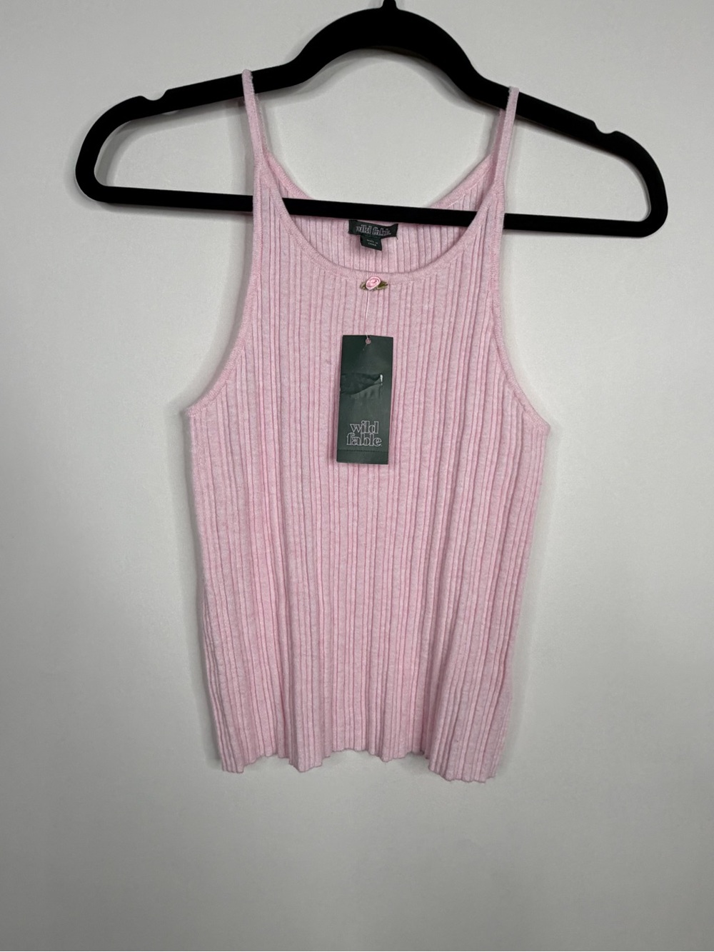 wild fable Light Pink Ribbed Tank Top